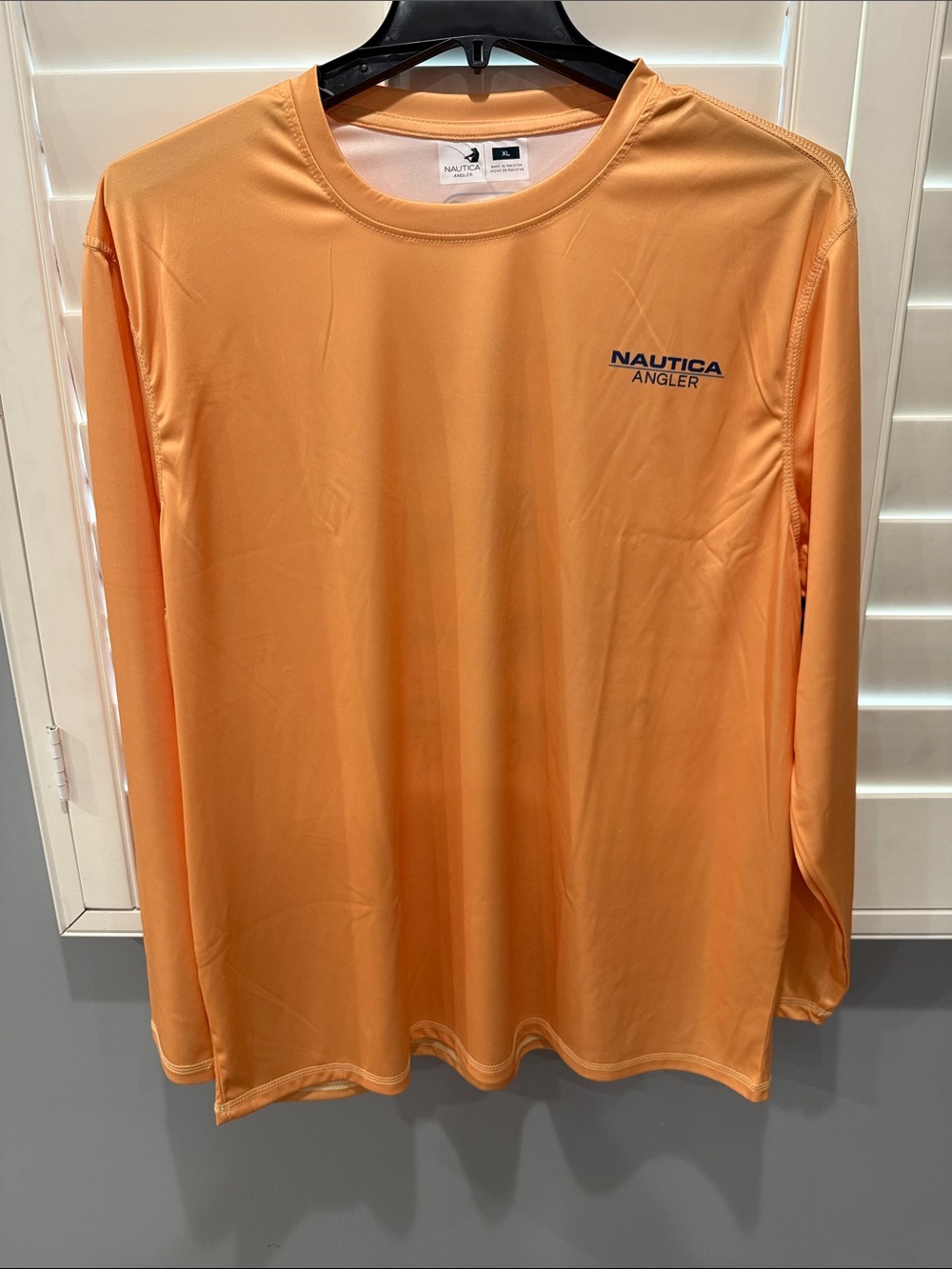 Nautica Angler Long Sleeve Performance Shirt - Pina Colada (light orange) NWT